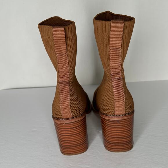 Steven Nixie Sock bootie in Cognac brown size 9 - Picture 7 of 7